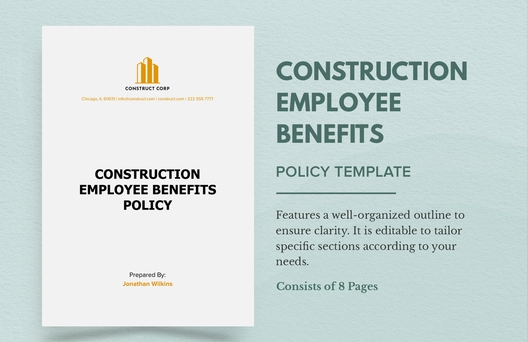 Construction Employee Benefits Policy Template