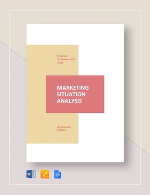 Marketing Situation Analysis Template