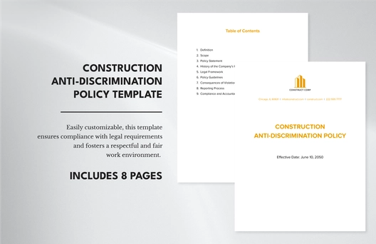 Construction Anti-Discrimination Policy Template