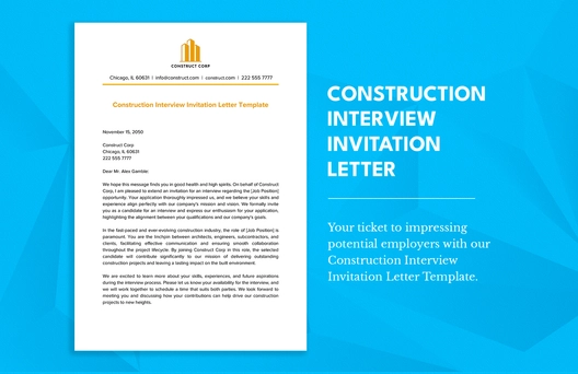 Construction Interview Invitation Letter