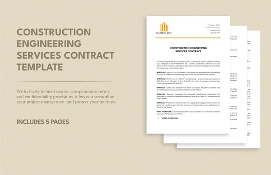Construction Engineering Services Contract Template