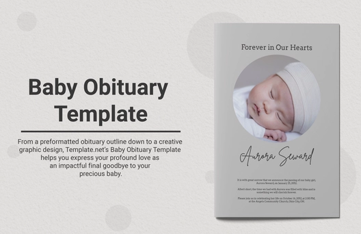 Baby Obituary Template