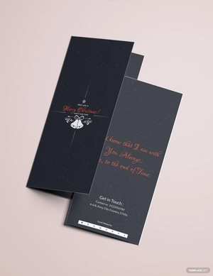Chalkboard Christmas Tri-Fold Brochure Template