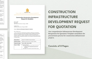 Construction Infrastructure Development Request for Quotation Template