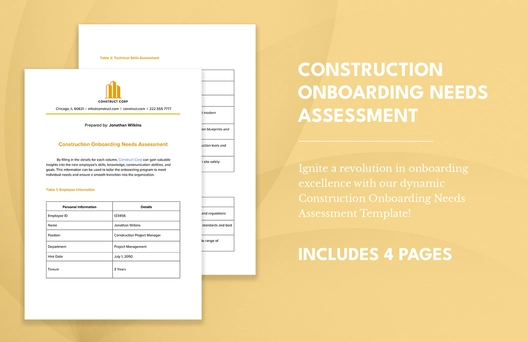 Construction Onboarding Needs Assessment