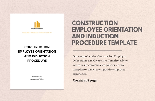 Construction Employee Orientation and Induction Procedure
