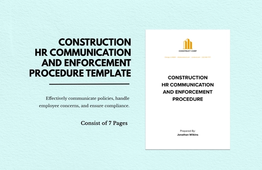 Construction HR Communication and Enforcement Procedure