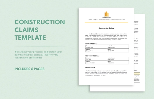 Construction Claims Template
