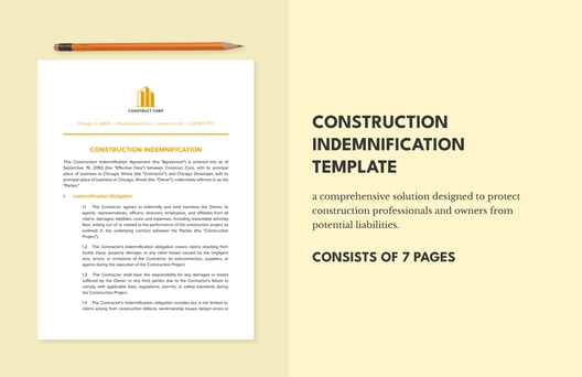 Construction Indemnification Template