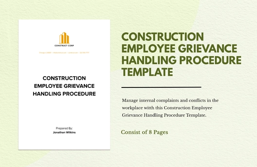 Construction Employee Grievance Handling Procedure