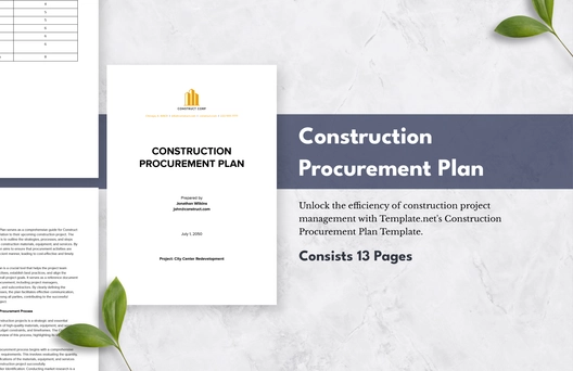 Construction Procurement Plan Template