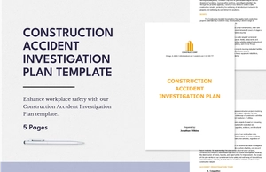 Construction Accident Investigation Plan Template