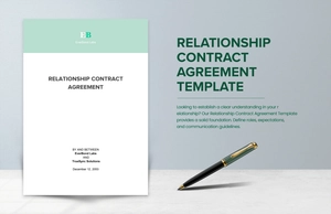 Relationship Contract Agreement Template Relationship Contract Agreement Template