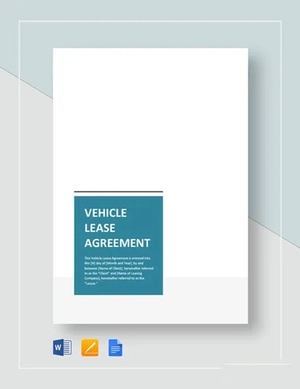 Vehicle Lease Agreement Template Vehicle Lease Agreement Template
