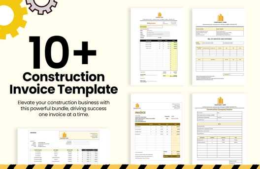 10+ Construction Invoice Template Bundle