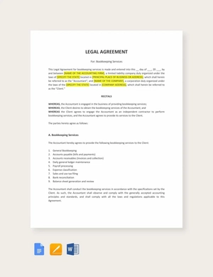 Legal Agreement Template Legal Agreement Template