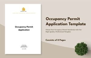 Occupancy Permit Application Template