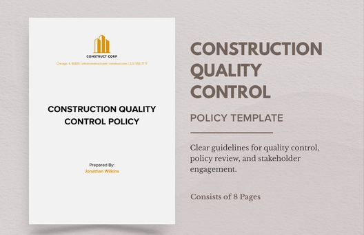 Construction Quality Control Policy Template