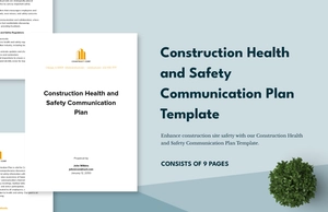Construction Health and Safety Communication Plan Template