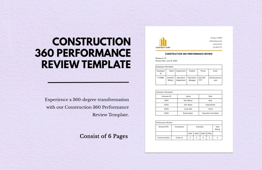 Construction 360 Performance Review