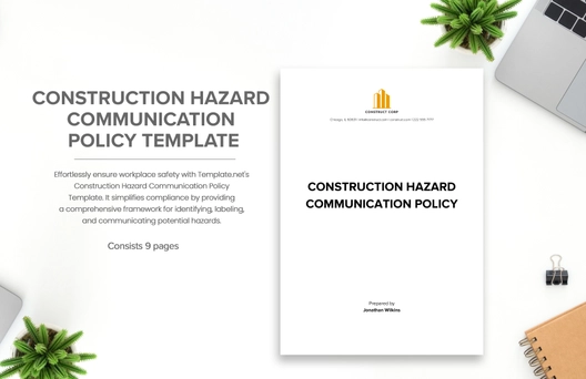 Construction Hazard Communication Policy Template