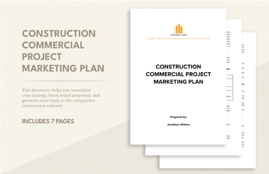 Construction Commercial Project Marketing Plan