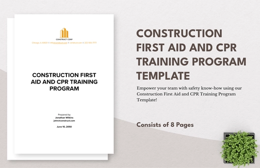 Construction First Aid and CPR Training Program Template