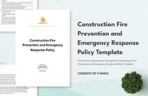 Construction Fire Prevention and Emergency Response Policy Template