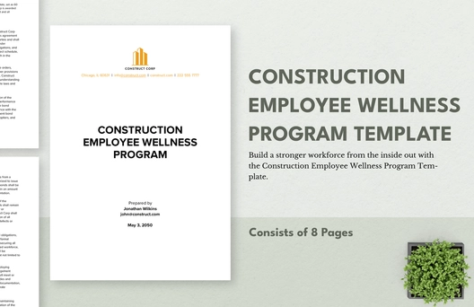Construction Employee Wellness Program Template