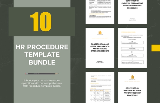 10 Construction HR Procedure Template Bundle