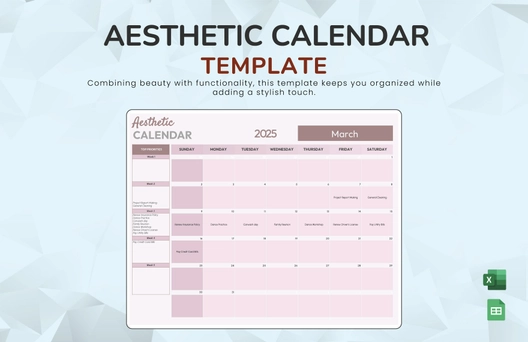 Aesthetic Calendar Template