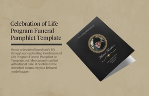 Celebration of Life Program Funeral Pamphlet Template Celebration of Life Program Funeral Pamphlet Template
