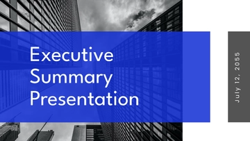 Free Executive Summary Presentation Template to Edit Online