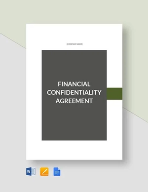 Financial Confidentiality Agreement Template