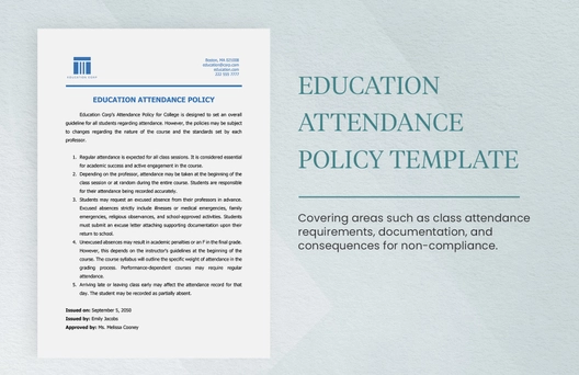 Education Attendance Policy Template