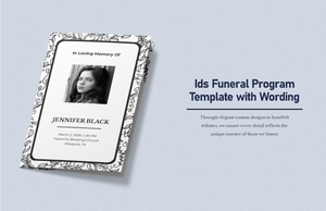 Ids Funeral Program Template with Wording Ids Funeral Program Template with Wording