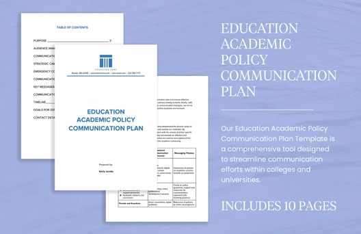 Education Academic Policy Communication Plan