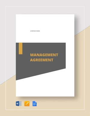 Management Agreement Template