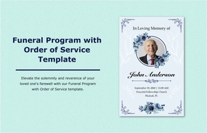 Funeral Program with Order of Service Template Funeral Program with Order of Service Template