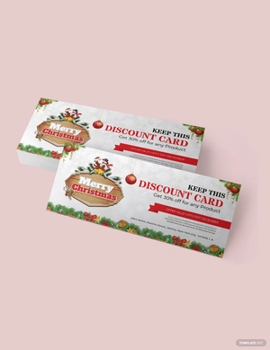 Christmas Discount Coupon Card Template