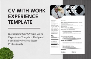 CV with Work Experience Template CV with Work Experience Template