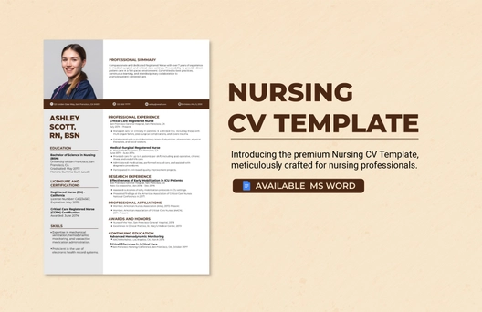 Nursing CV Template Nursing CV Template