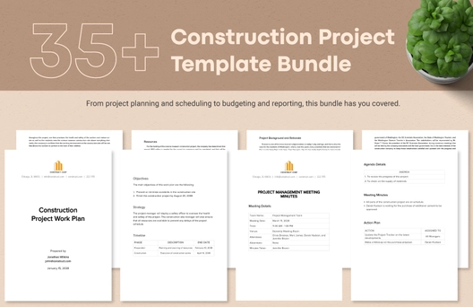 35+ Construction Project Template Bundle