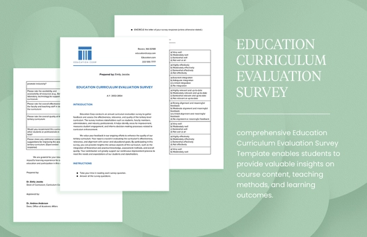 Education Curriculum Evaluation Survey