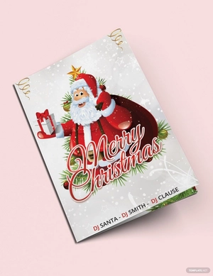 Christmas Party Bi-Fold Brochure Template
