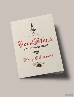 Christmas Bi-Fold Menu Brochure Template
