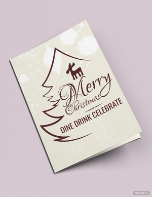Christmas Restaurant Bi-fold Brochure Template