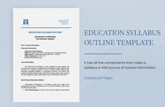 Education Syllabus Outline Template