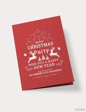 Retro Christmas Bi-Fold Brochure Template