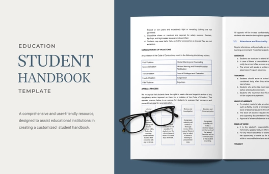 Education Student Handbook Template
